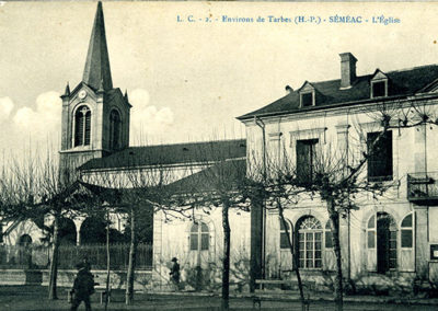 Mairie de Séméac - mairie église année 40