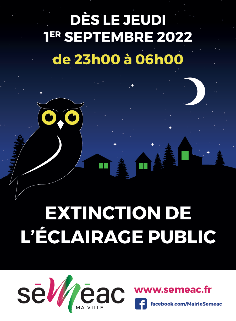 Ville de Séméac, extinction éclairage public