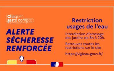 Restrictions des usages de l&rsquo;eau potable par arrêté préfectoral